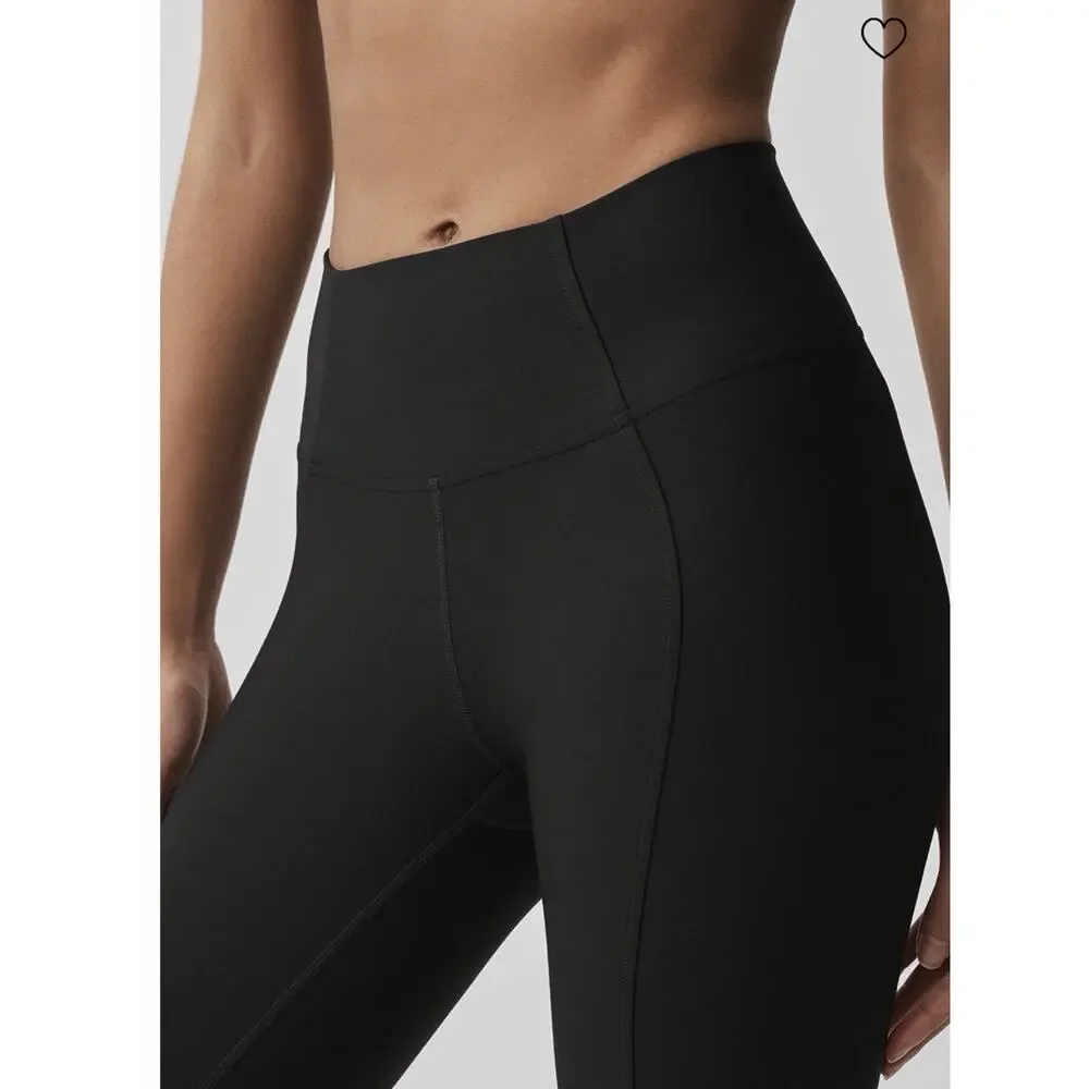 NWT Alo Yoga Airlift 7/8 Fine Line High-Waist Ankle Leggings Black XS